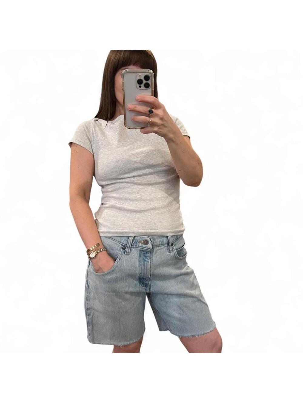 Wrangler Cutoff Denim Shorts Light Wash Y2K Jorts Skater Baggy